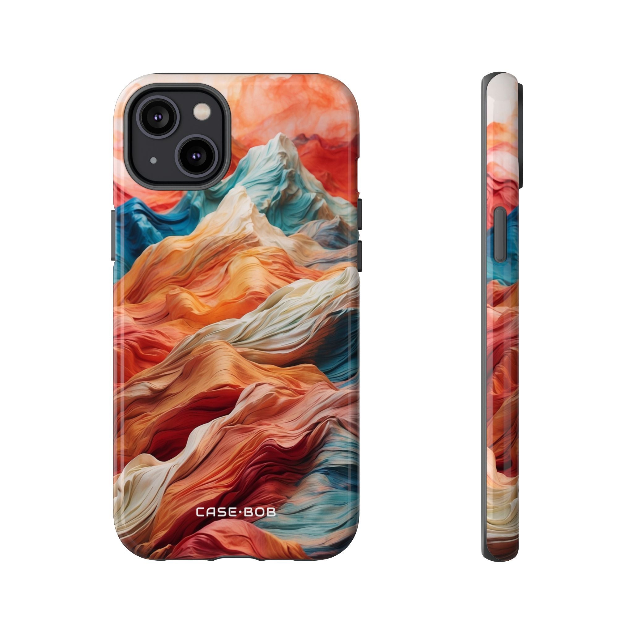 Fabric Peaks Cream iPhone 14 Plus Case - Tough