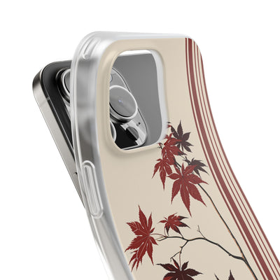 Red Lite Phone Case for iPhone - Crimson Momiji Stripe