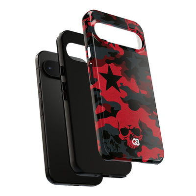 Crimson Skull Camo · Tough Phone Case for Pixel ·  Red