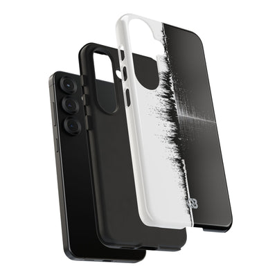 Black Tough Phone Case for Samsung - Static Signal Split