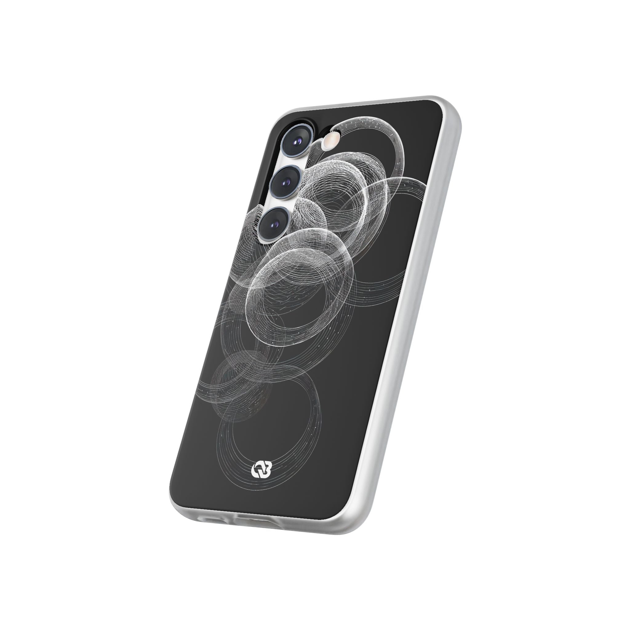 Black Lite Phone Case for Samsung - Kinetic Wireframe Orbit