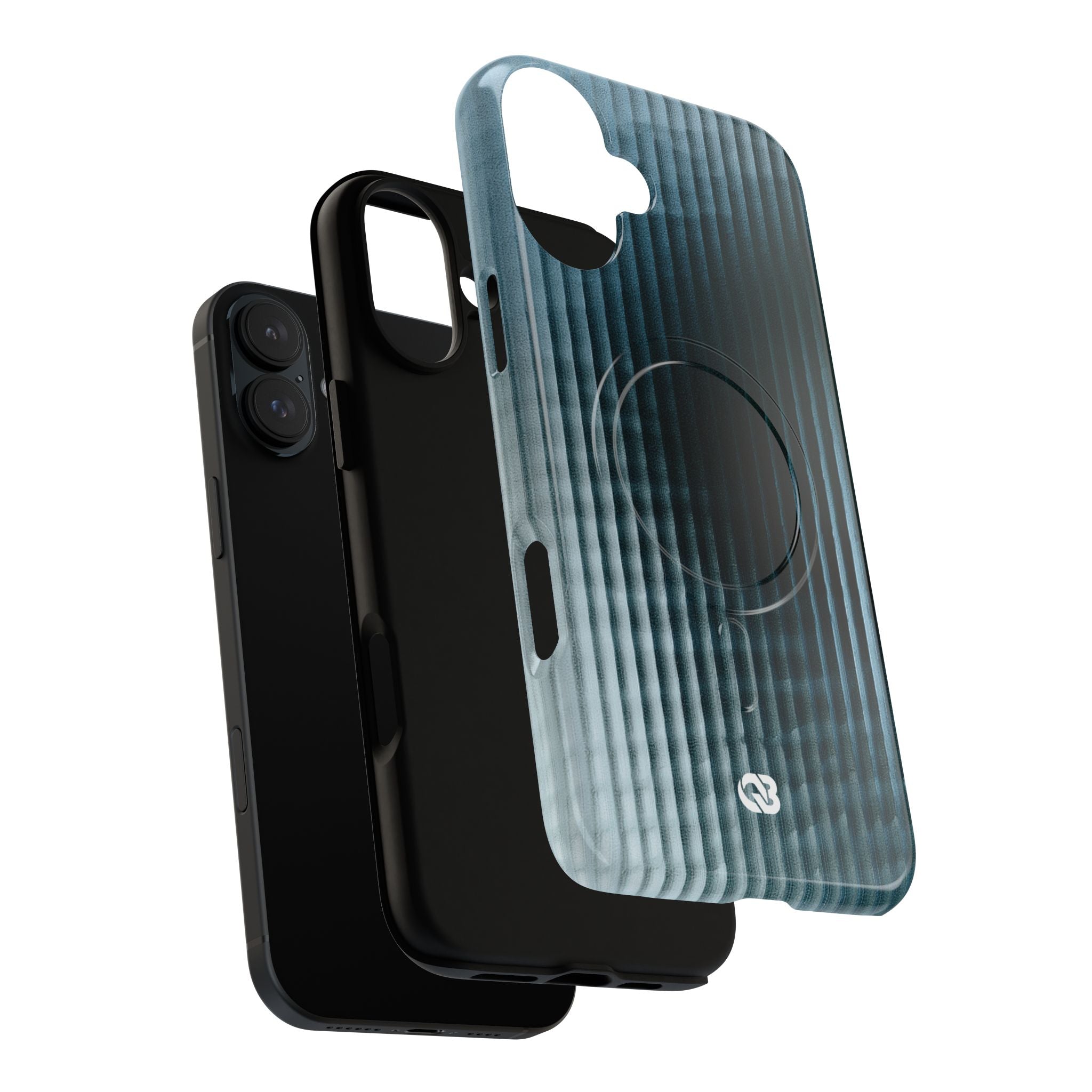 Blue Tough 2.0 Magsafe Phone Case for iPhone - Glacial Reeded Glass