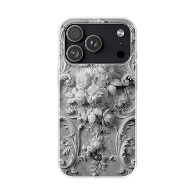 Rococo Marble Rose · Lite Phone Case for iPhone ·  White