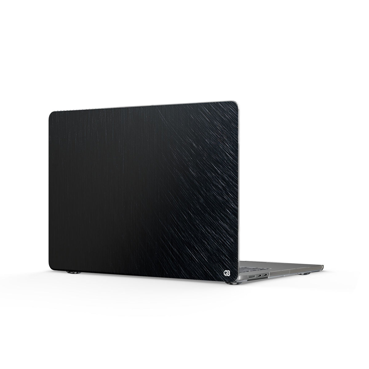 Brushed Obsidian Steel · Clear Hard Case for MacBook · Black