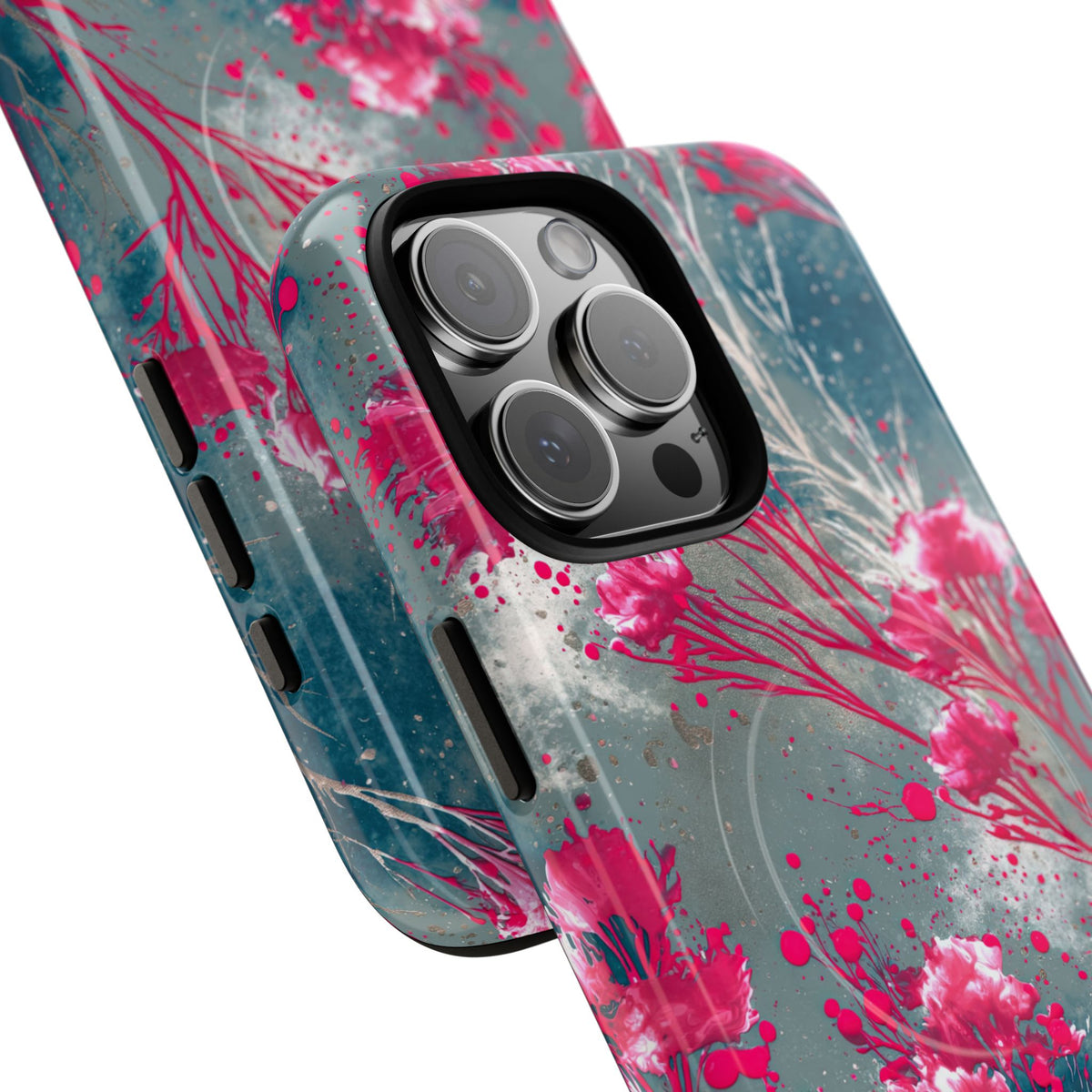 Cyber Blossom · Tough 2.0 Magnetic Phone Case for iPhone · Teal