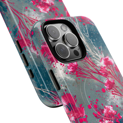 Cyber Blossom · Tough 2.0 Magnetic Phone Case for iPhone · Teal