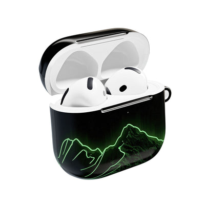 Nordic Mountain Contour · Hard Case for AirPods & AirPods Pro · Black