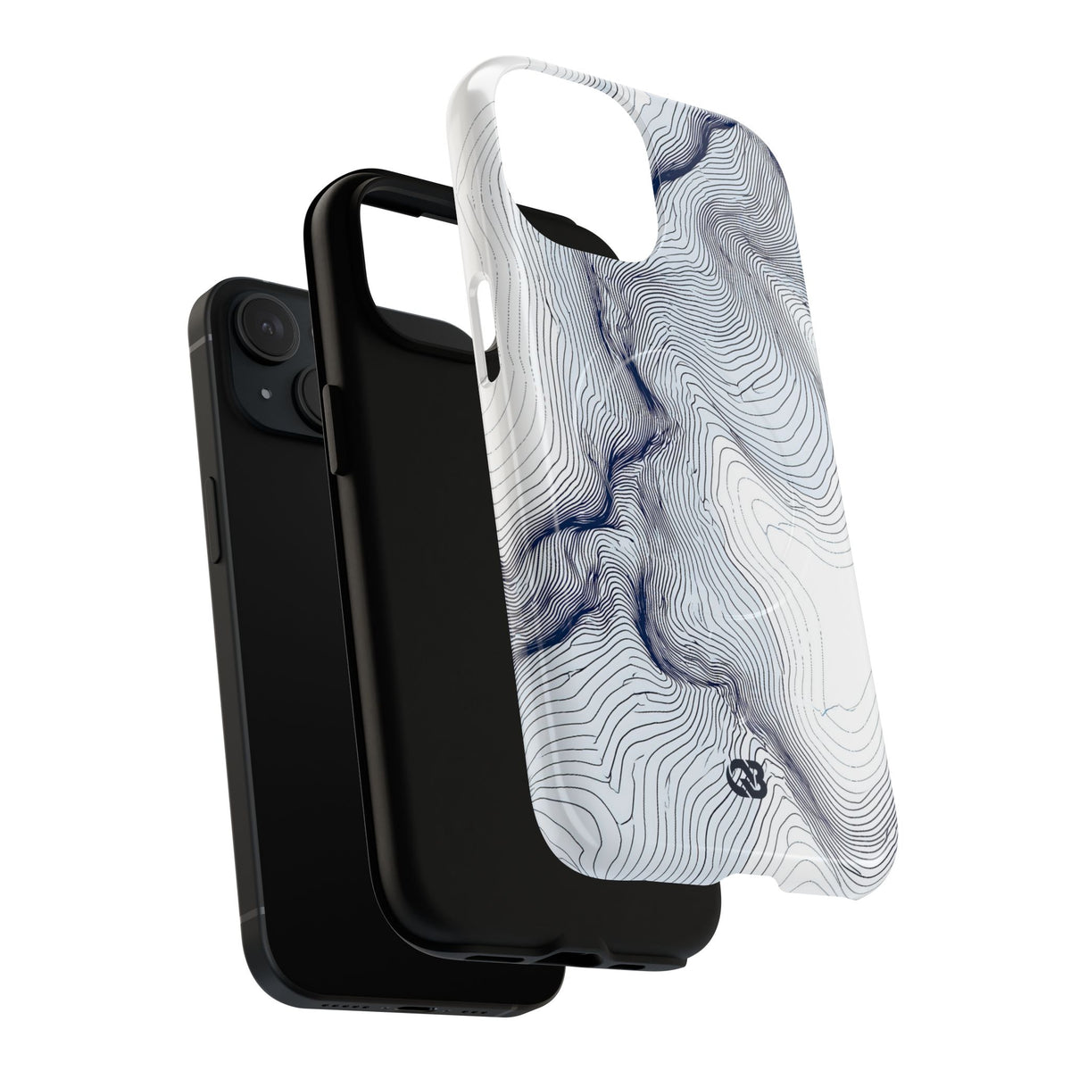 Nordic Ridge Contour · Tough 2.0 Magnetic Phone Case for iPhone · White