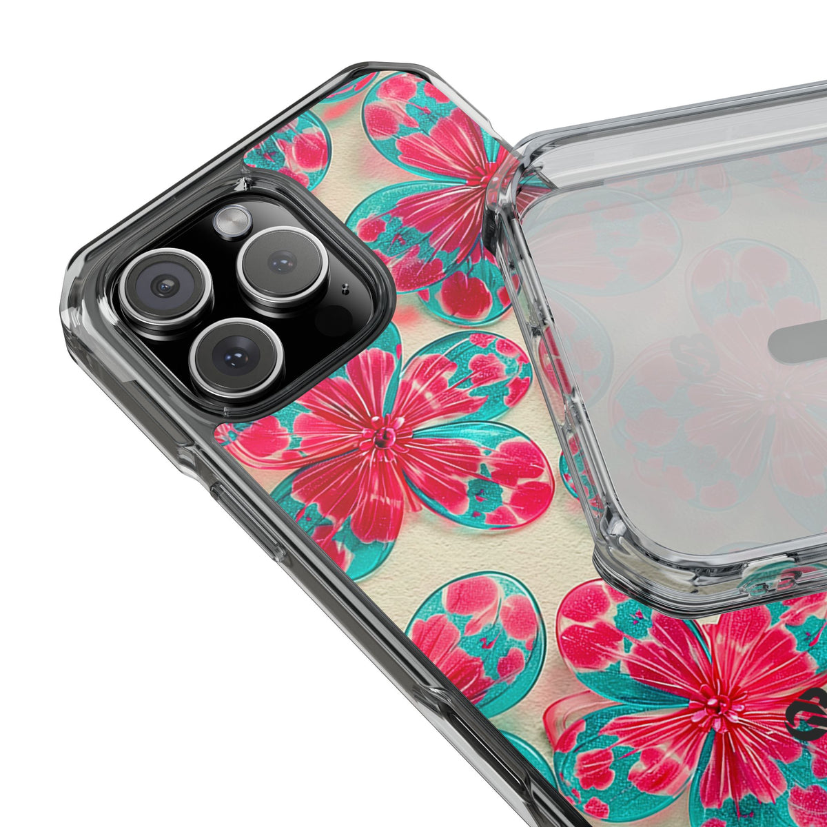 Lucite Jelly Bloom · Clear Impact Magnetic Phone Case for iPhone · Pink
