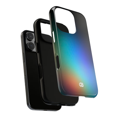 Black Tough Phone Case for iPhone - Electric Prism Grain