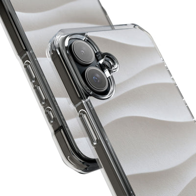 Sculpted Dune Relief · Clear Impact Magnetic Phone Case for iPhone ·  White