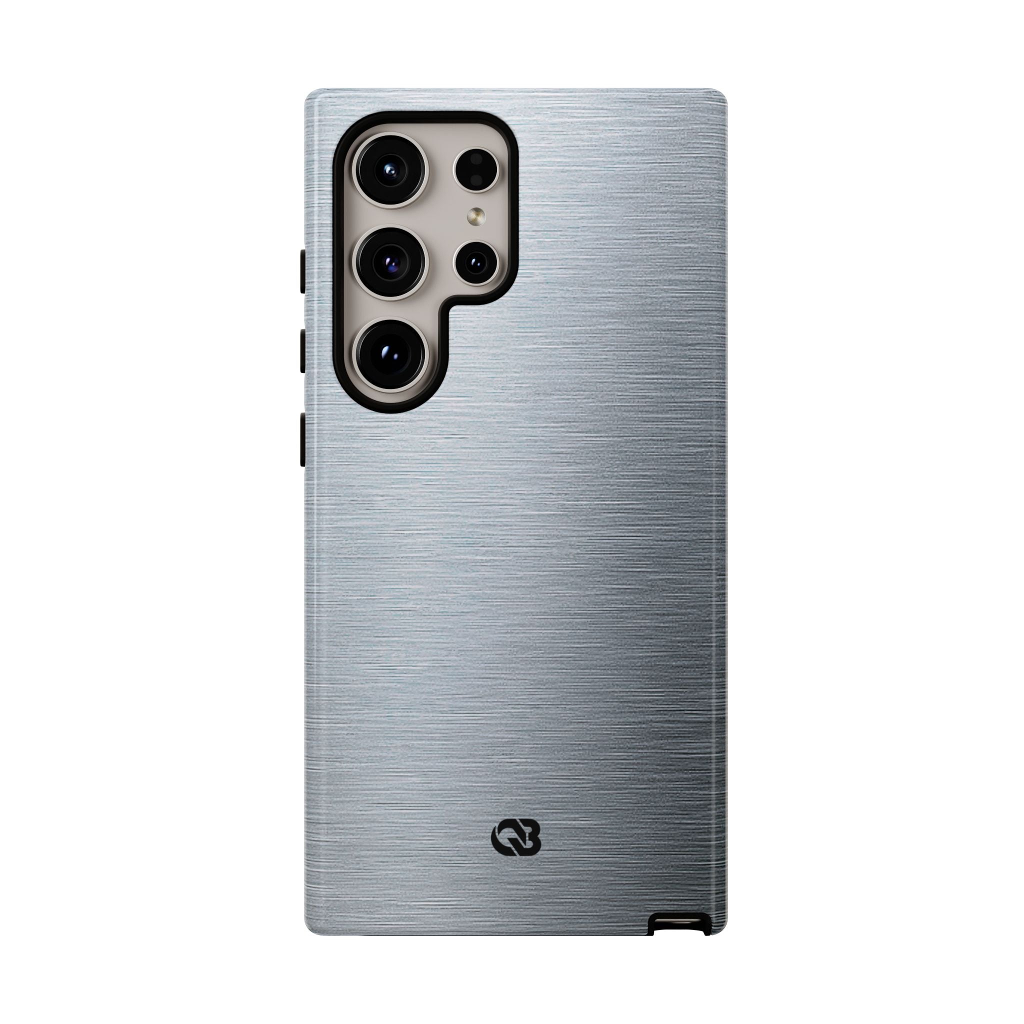 Silver Tough Phone Case for Samsung - Satin Chrome Grain