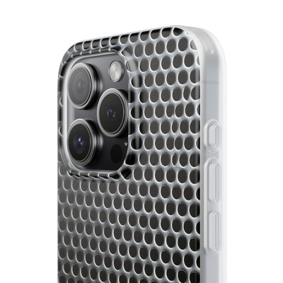 Silver Lite Phone Case for iPhone - Brutalist Steel Mesh