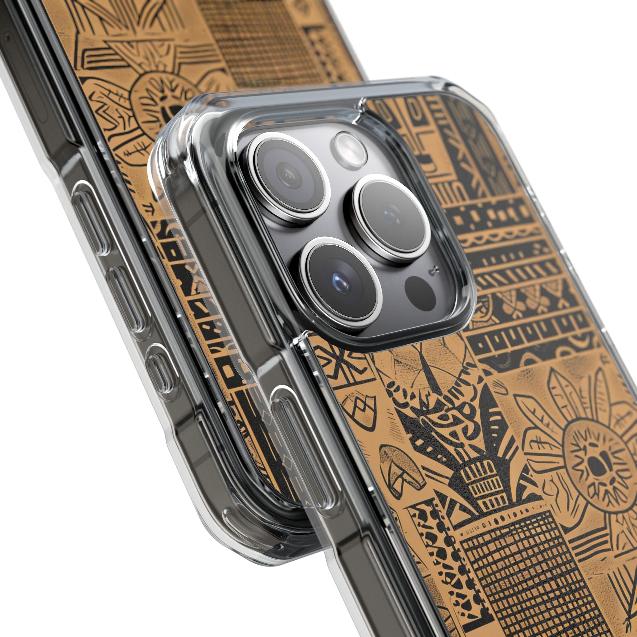 Tribal Faces iPhone 15 Pro hoesje - Impact