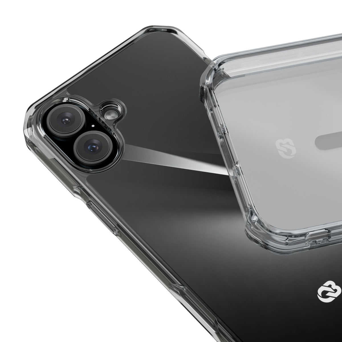 Obsidian Ridge · Clear Impact Magnetic Phone Case for iPhone ·  Black
