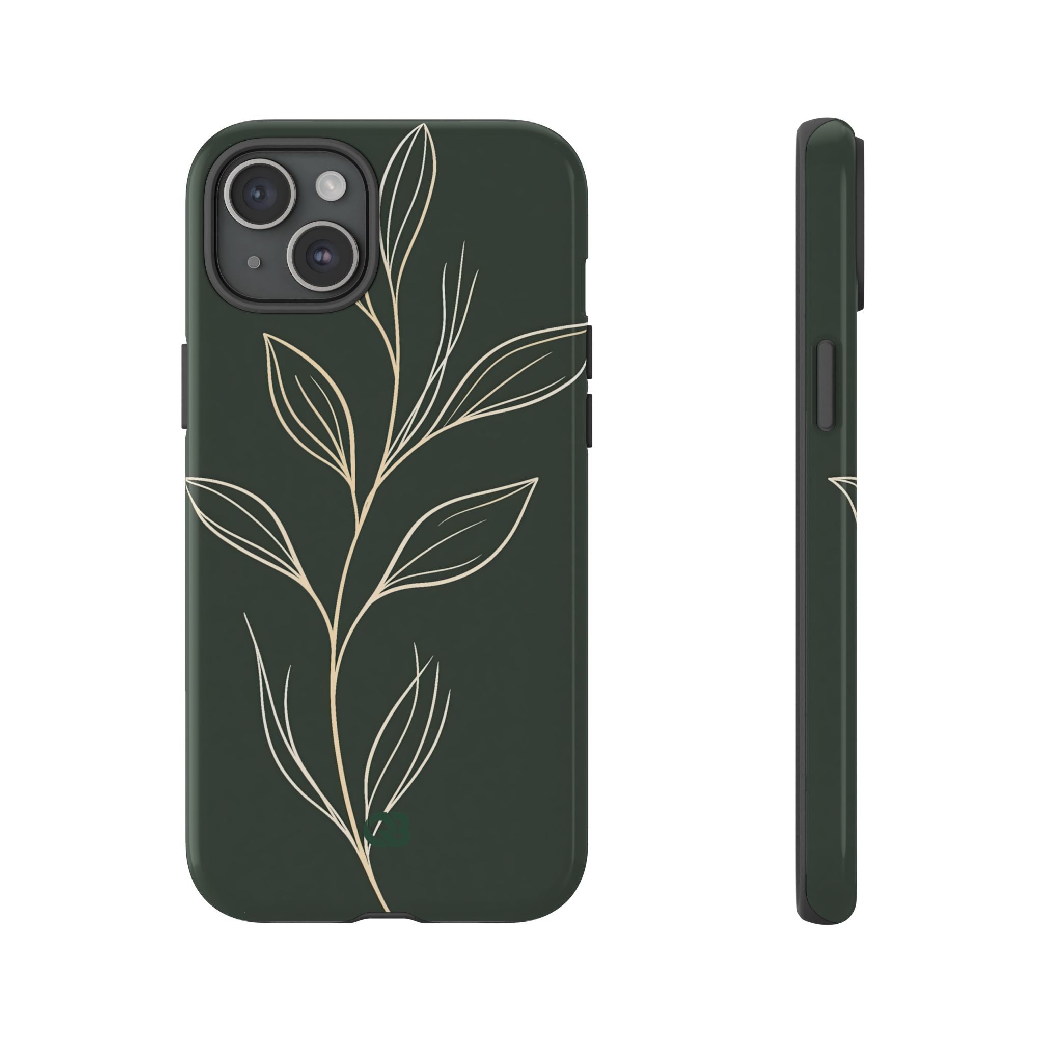 Green Tough Phone Case for iPhone - Deep Moss Willow