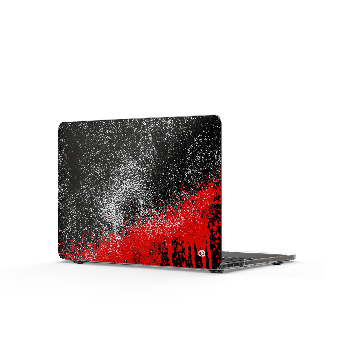 Crimson Noir Drip · Clear Hard Case for MacBook · Black