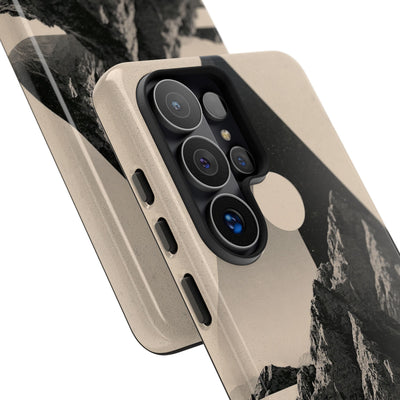 Beige Tough Phone Case for Samsung - Obsidian Summit Parchment