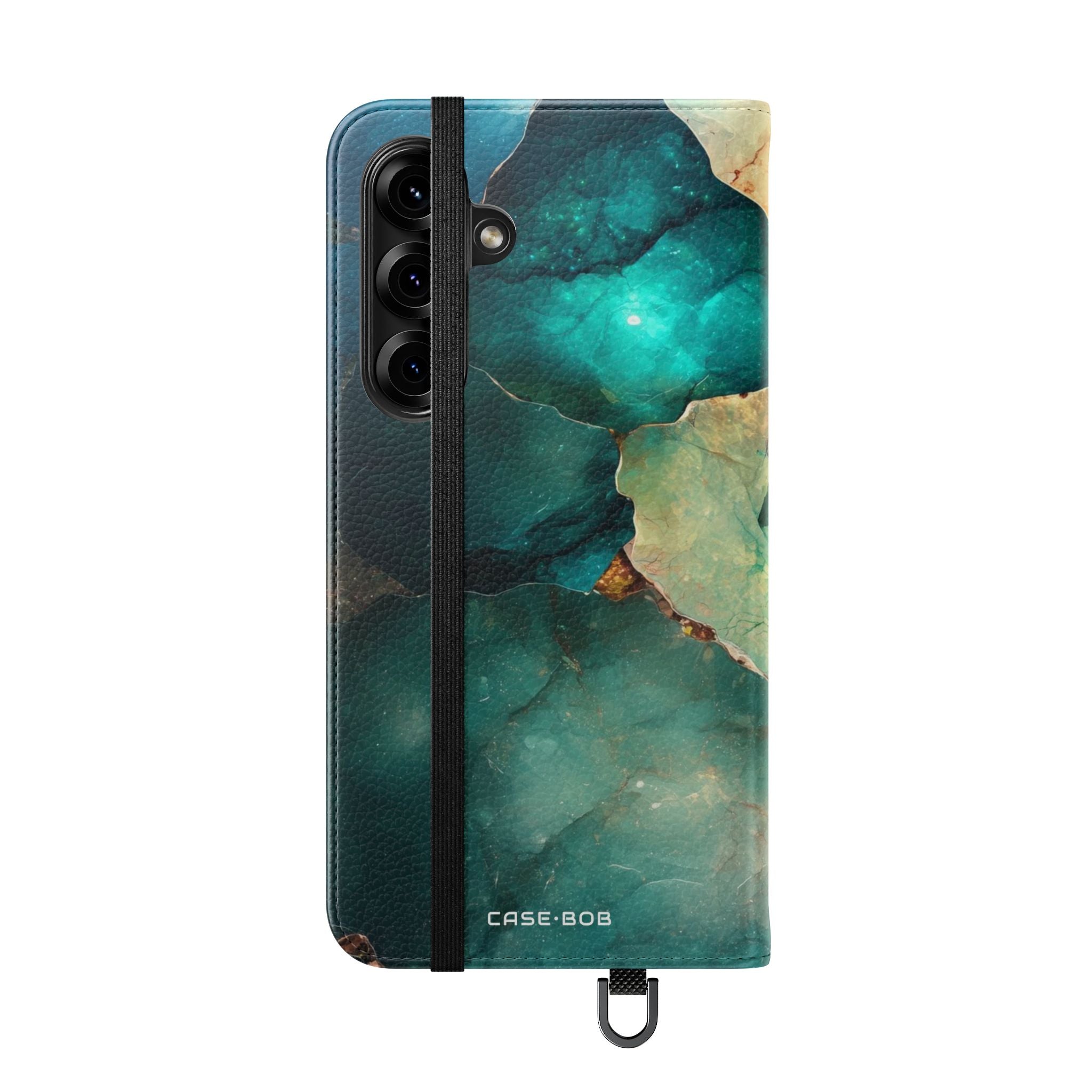 Fractured Gemstone Teal - Samsung S25+ Case - Wallet