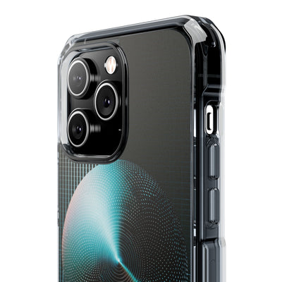 Blue Impact MagSafe Phone Case for iPhone - Cyan Vector Sphere