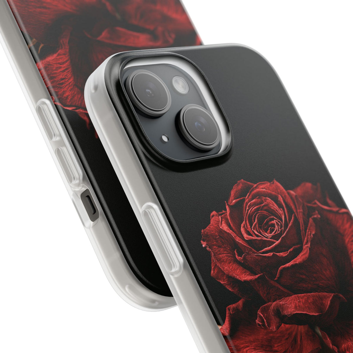 Crimson Noir Rose · Lite Phone Case for iPhone ·  Black