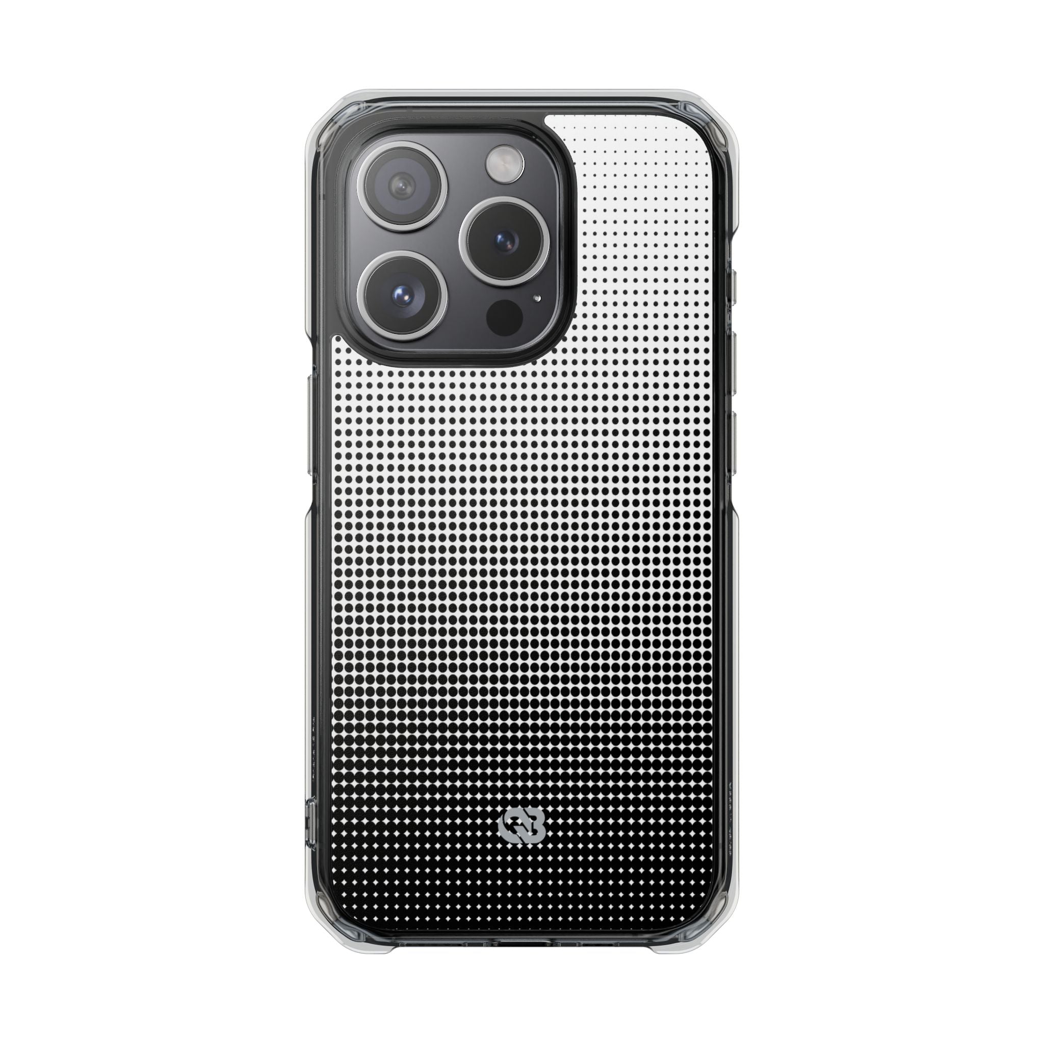Black Impact MagSafe Phone Case for iPhone - Obsidian Halftone Flux