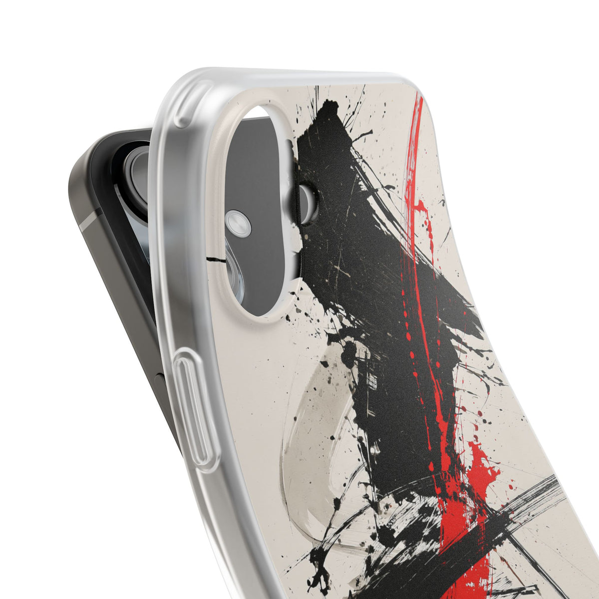 Crimson Sumi Slash · Lite Phone Case for iPhone ·  White