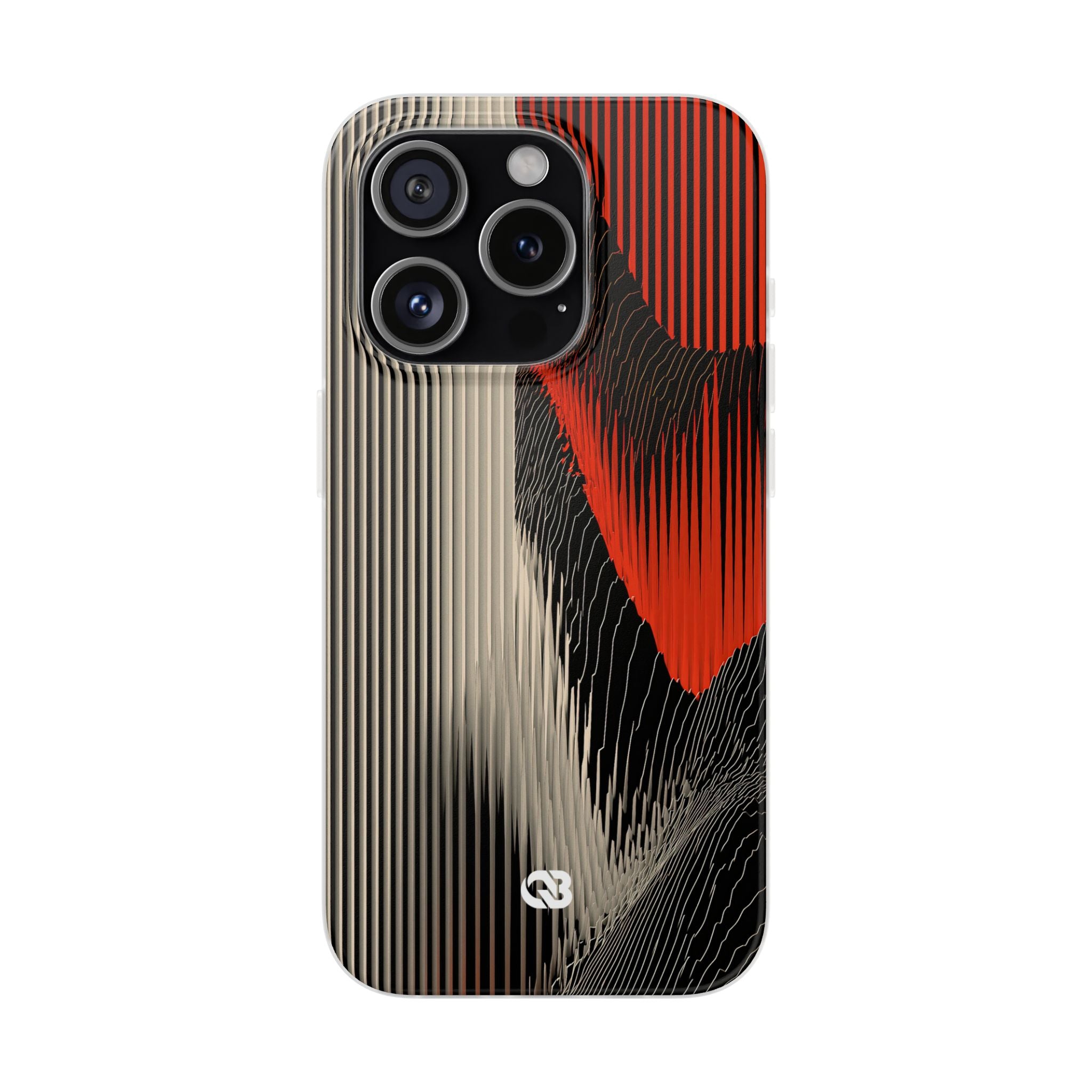 Red Lite Phone Case for iPhone - Crimson Pulse Topo