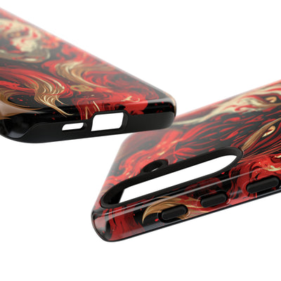 Crimson Kitsune Spirit · Tough Phone Case for Samsung · Red