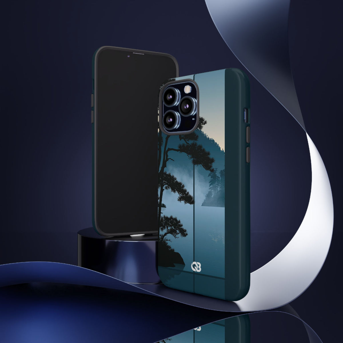 Misty Pine Horizon · Tough Phone Case for iPhone · Teal