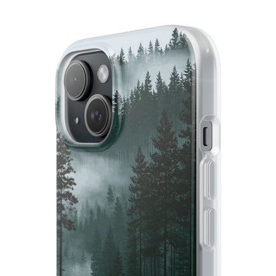 Green Lite Phone Case for iPhone - Misty Evergreen Mirror