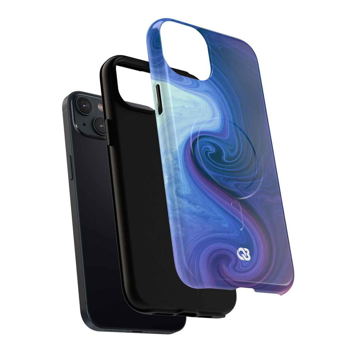 Azure Fluid Swirl · Tough 2.0 Magnetic Phone Case for iPhone · Blue