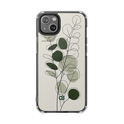 Eucalyptus Foliage Study · Clear Impact Magnetic Phone Case for iPhone ·  Green