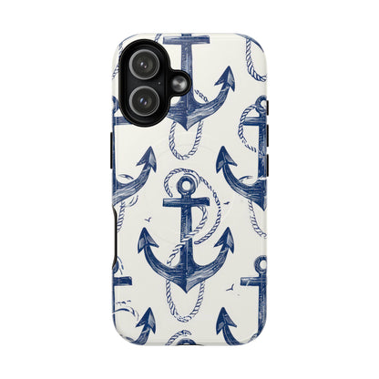 Navy Anchor Loop iPhone 17 Case - Tough+ - CASE•BOB