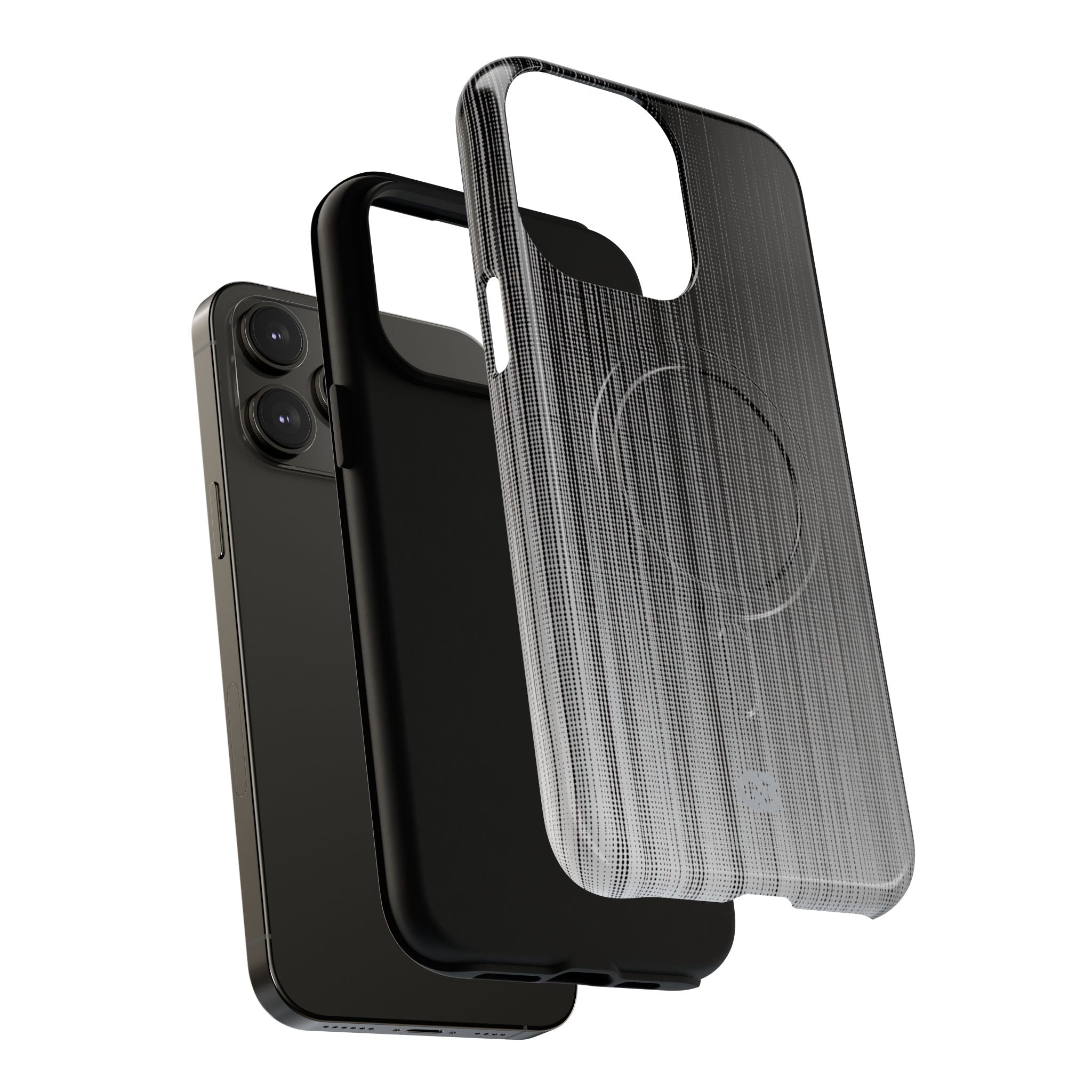 Grey Tough 2.0 Magsafe Phone Case for iPhone - Static Vertical Dither