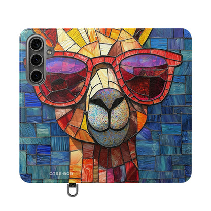 Sunglass Llama Mosaic - Samsung S24 Plus Case - Wallet