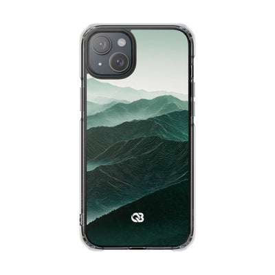 Alpine Mist · Clear Impact Magnetic Phone Case for iPhone · Green