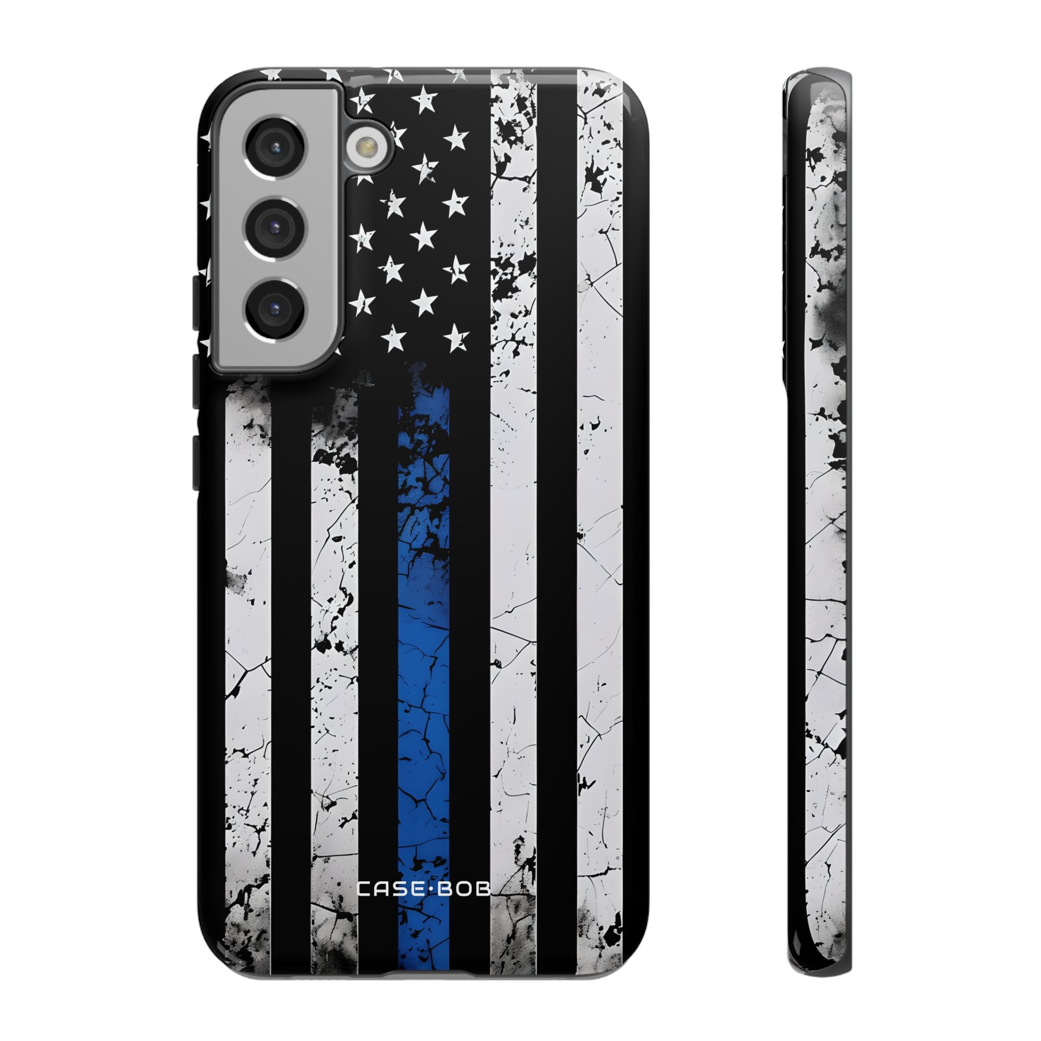 Blaue Streifenflagge Samsung S22 Plus Case - Tough