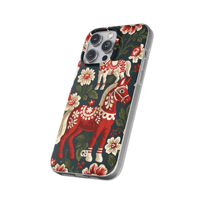 Nordic Dala Meadow · Lite Phone Case for iPhone ·  Red