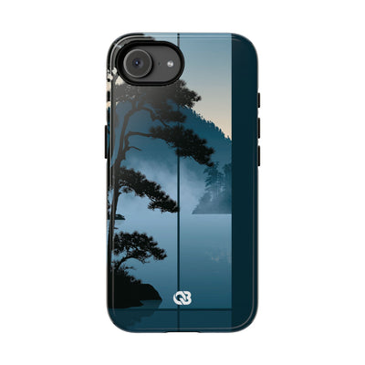 Misty Pine Horizon · Tough Phone Case for iPhone · Teal