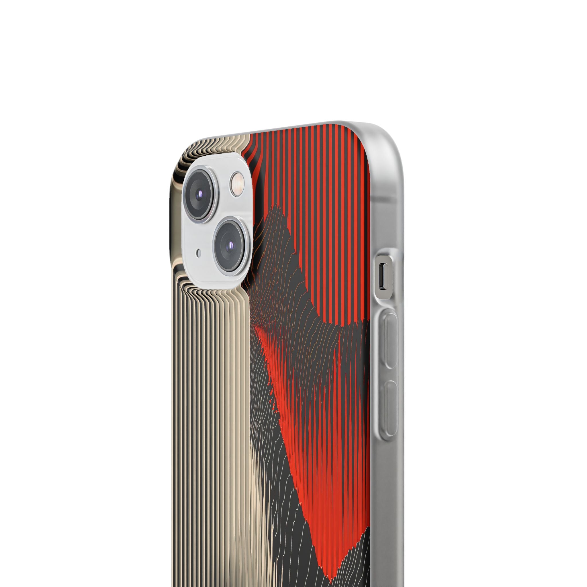 Red Lite Phone Case for iPhone - Crimson Pulse Topo