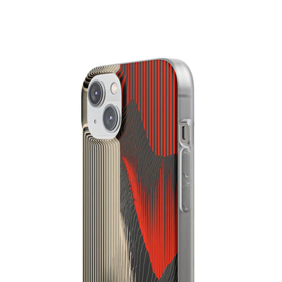 Red Lite Phone Case for iPhone - Crimson Pulse Topo