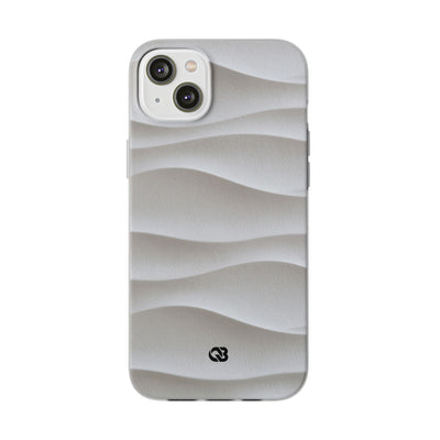 White Lite Phone Case for iPhone - Arctic Flow Ridges