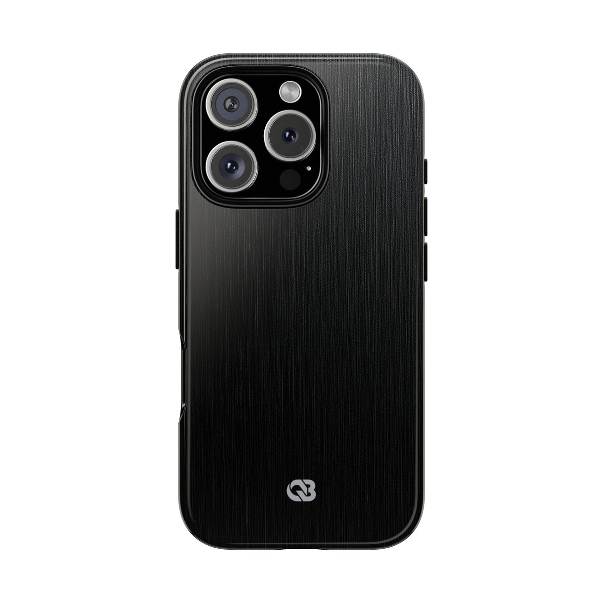Obsidian Brushed Steel · Tough Phone Case for iPhone · Black