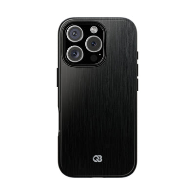 Obsidian Brushed Steel · Tough Phone Case for iPhone · Black