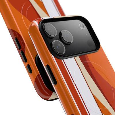 Orange Tough 2.0 Magsafe Phone Case for iPhone - Terracotta Metro Line