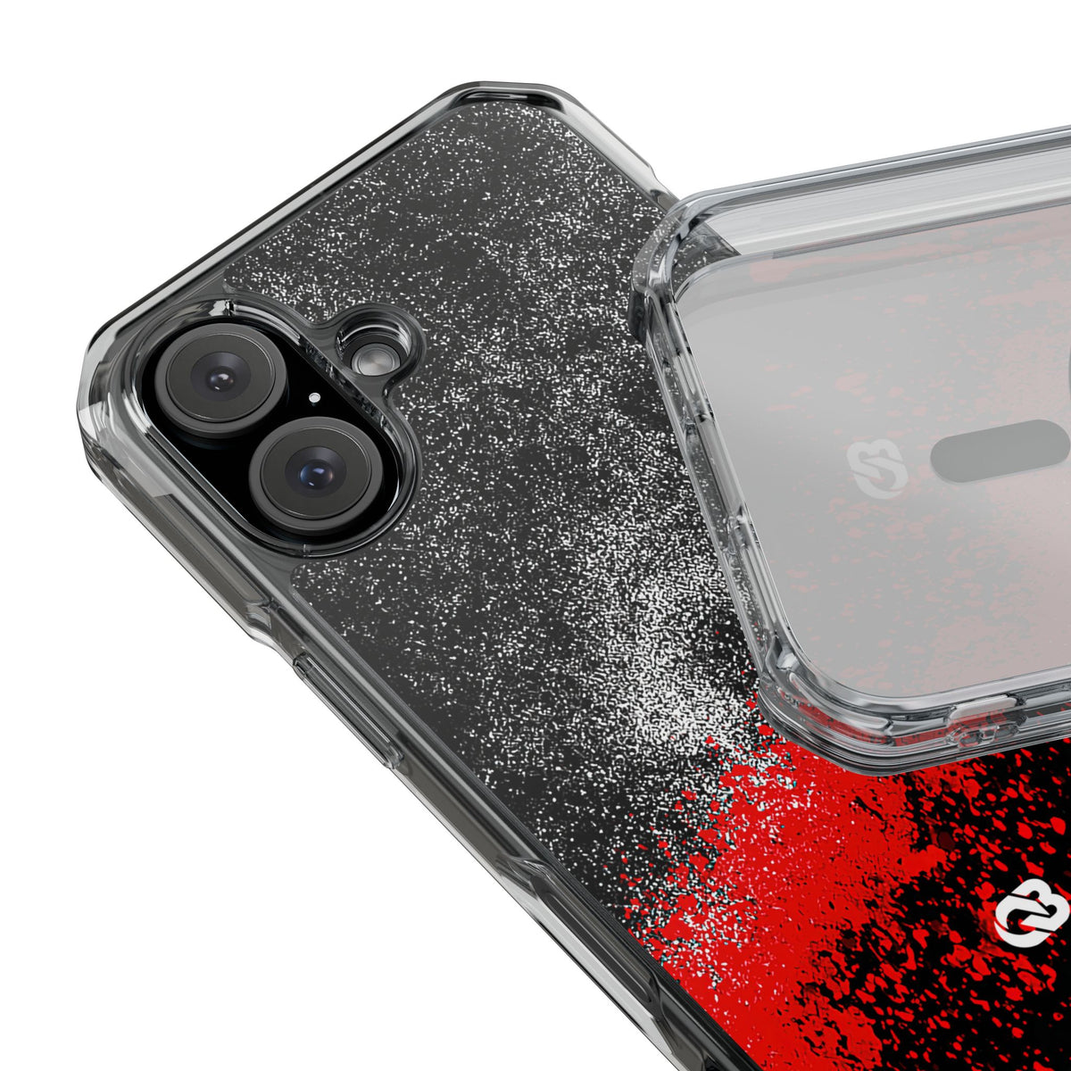 Crimson Noir Drip · Clear Impact Magnetic Phone Case for iPhone ·  Black