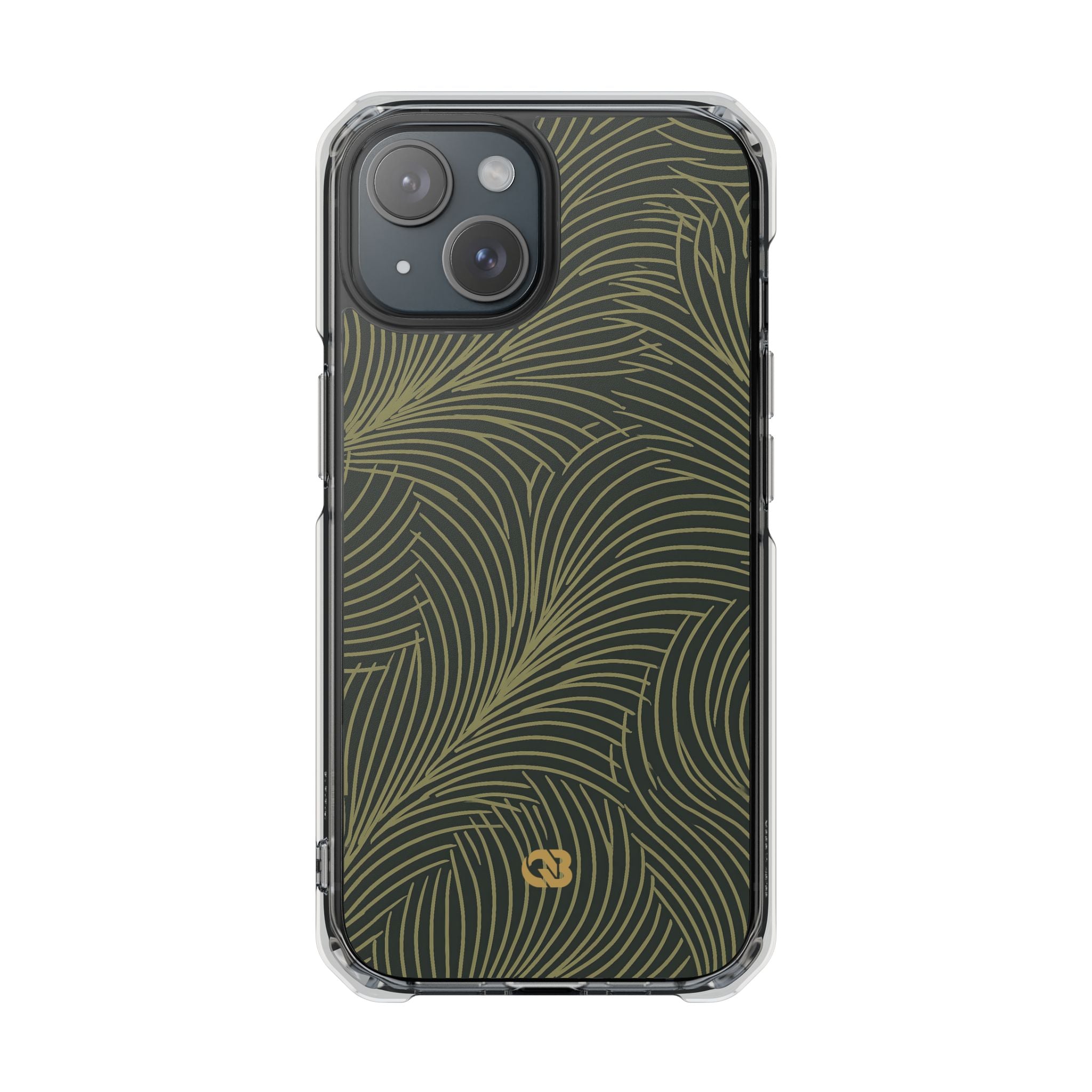 Green Impact MagSafe Phone Case for iPhone - Dark Olive Plume