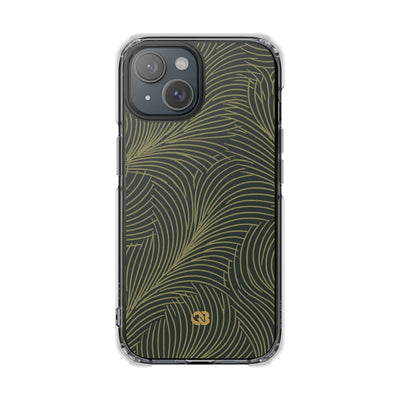 Green Impact MagSafe Phone Case for iPhone - Dark Olive Plume