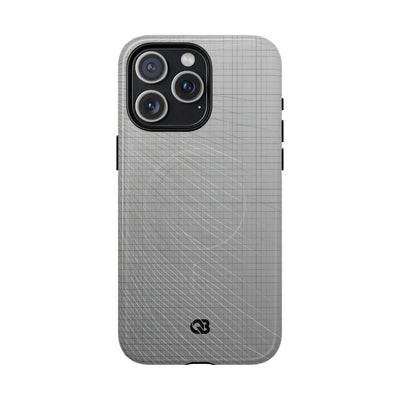 Grey Tough 2.0 Magsafe Phone Case for iPhone - Chrome Mesh Warp